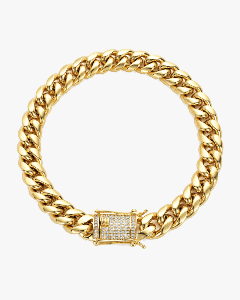 CUBAN ARMBAND LYX - GULD (10MM)