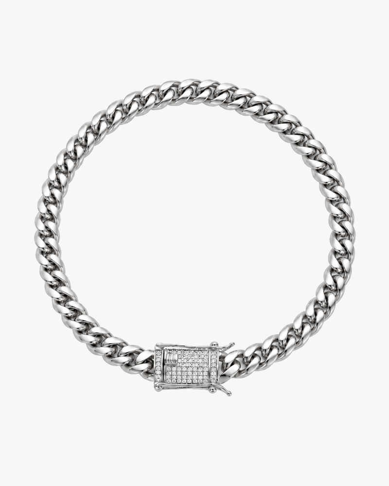 CUBAN ARMBAND LYX - SILVER (6MM)
