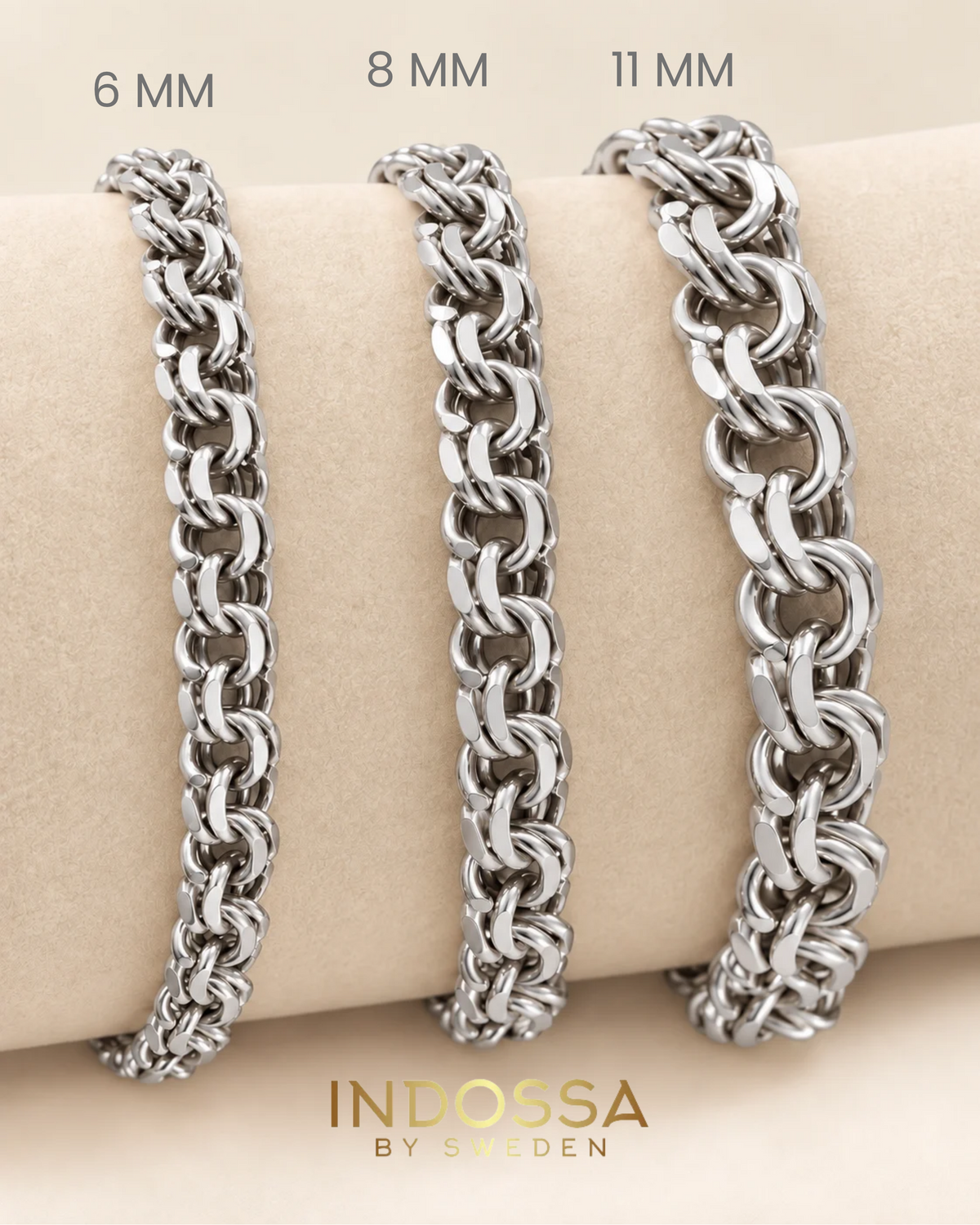 BISMARCK LYX ARMBAND - SILVER (6MM)