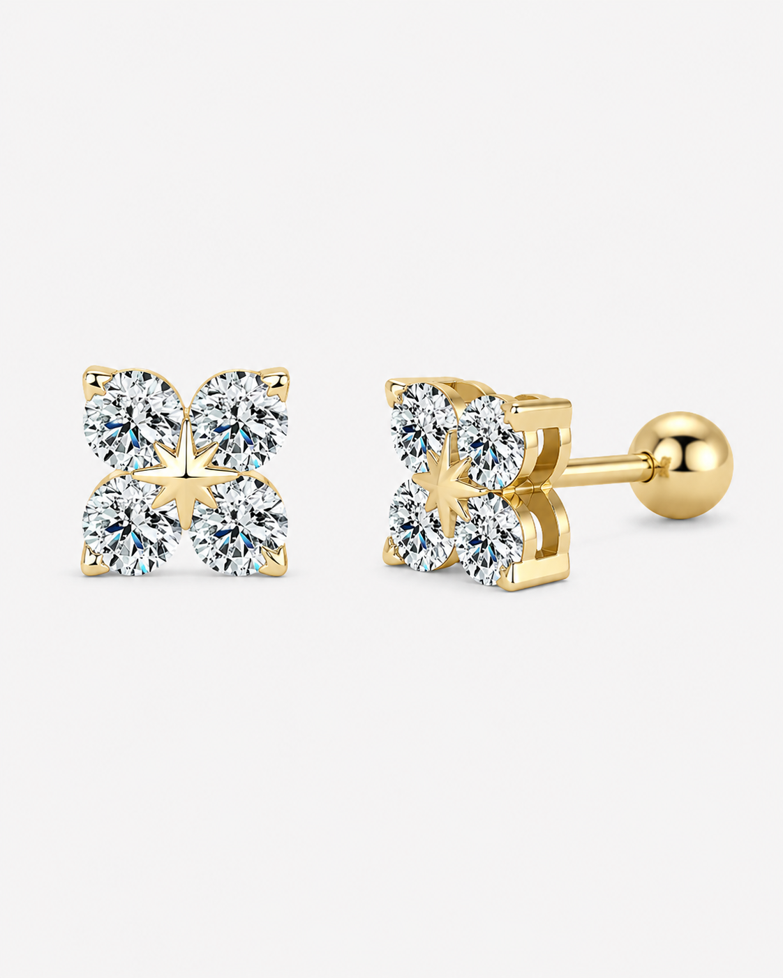 ÖRHÄNGEN PALMARIA MOISSANITE S925 - GULD