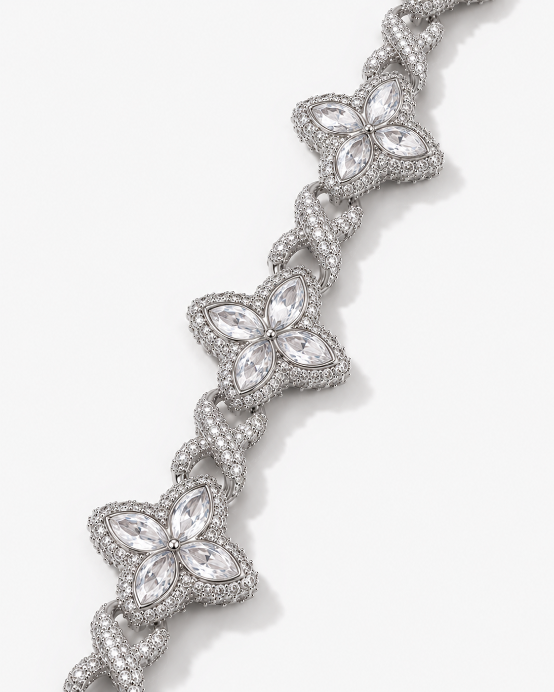 INFINITY FIORI DIAMANT ARMBAND - SILVER