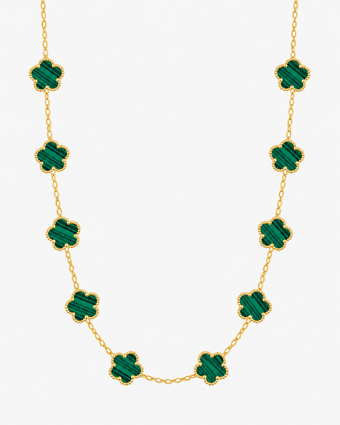 FIORI HALSBAND V2 - GULD/GRÖN