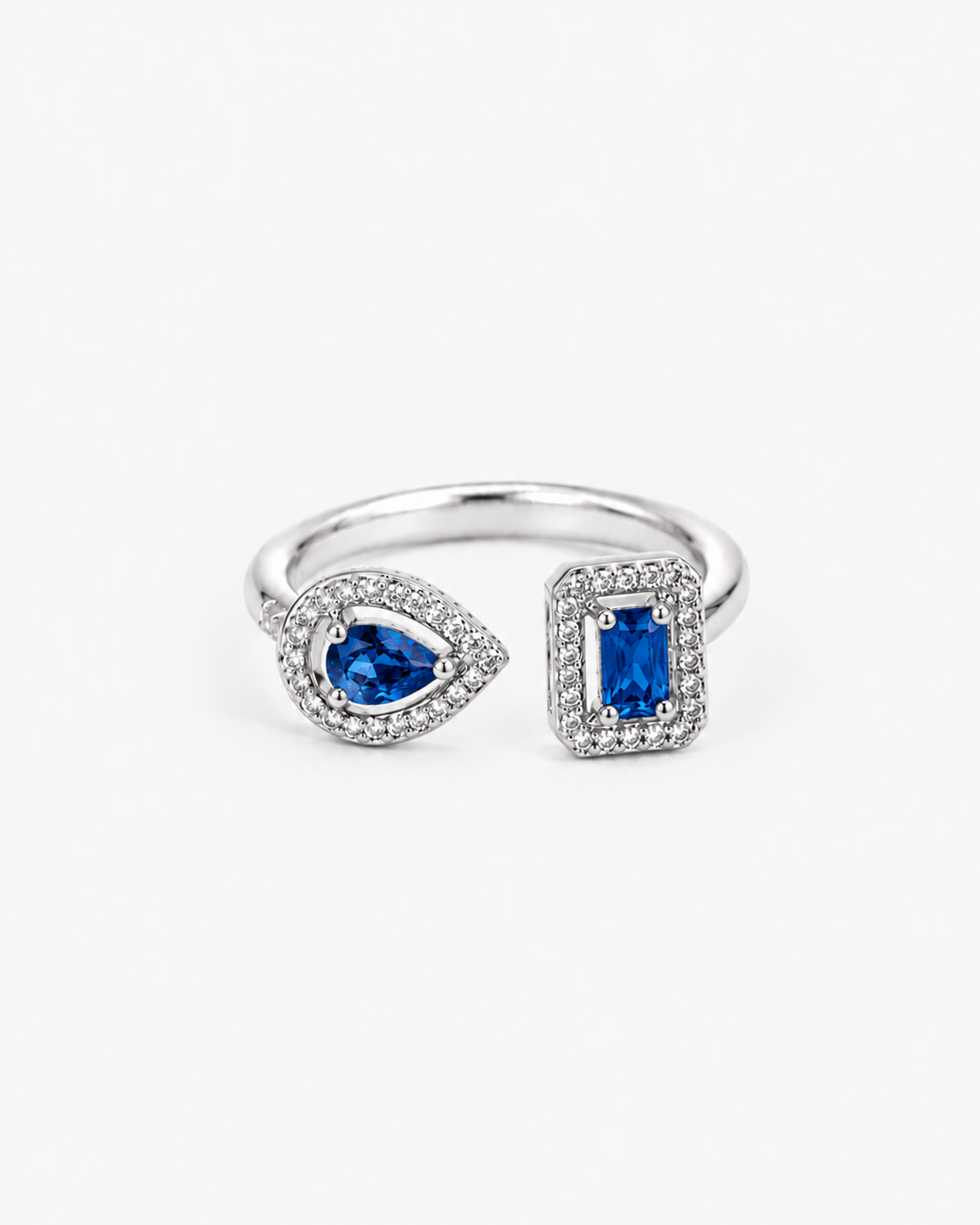RING DIAMANTE - SILVER/BLÅ