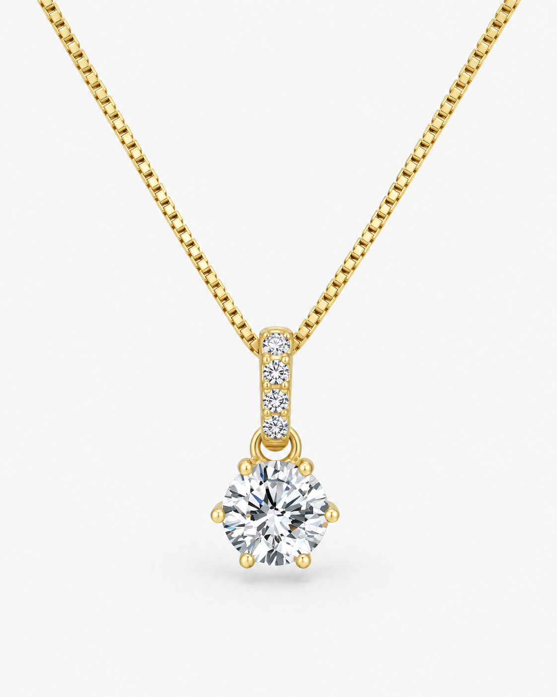 DIAMANT V2 HALSBAND MOISSANITE S925 - GULD