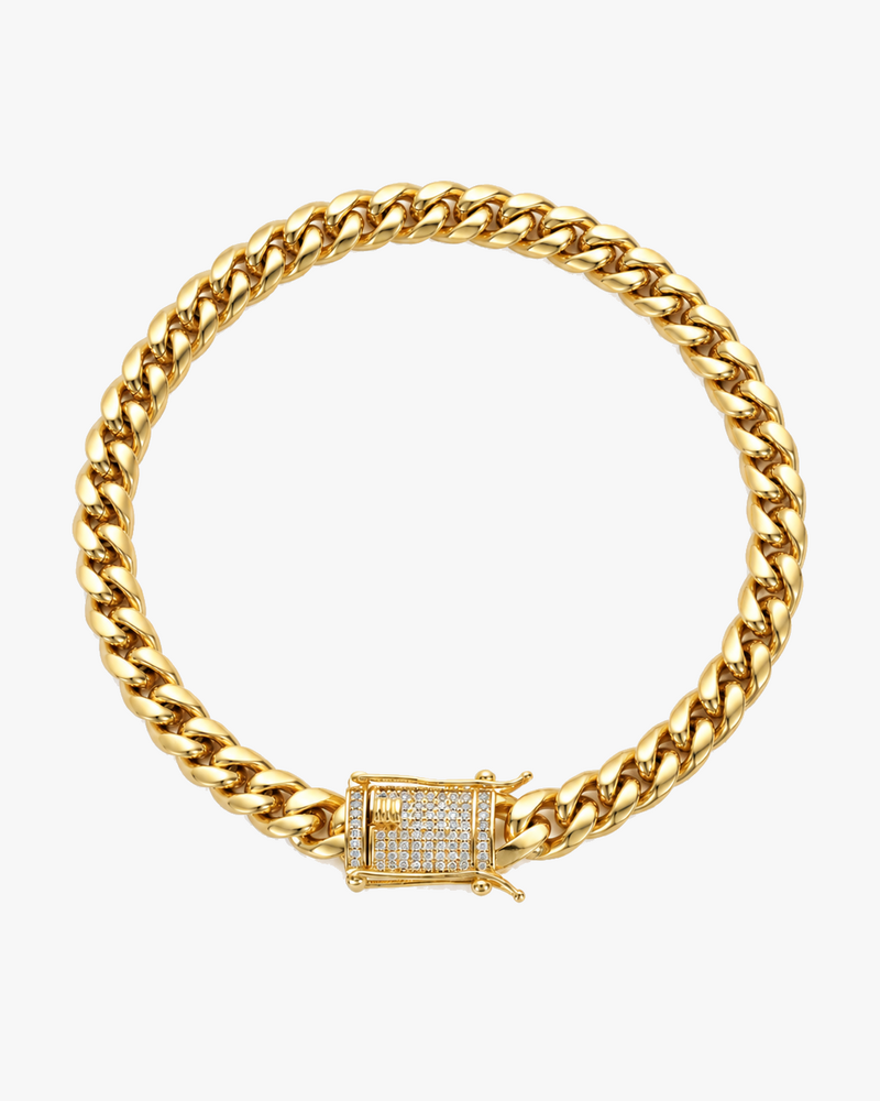 CUBAN ARMBAND LYX - GULD (8MM)