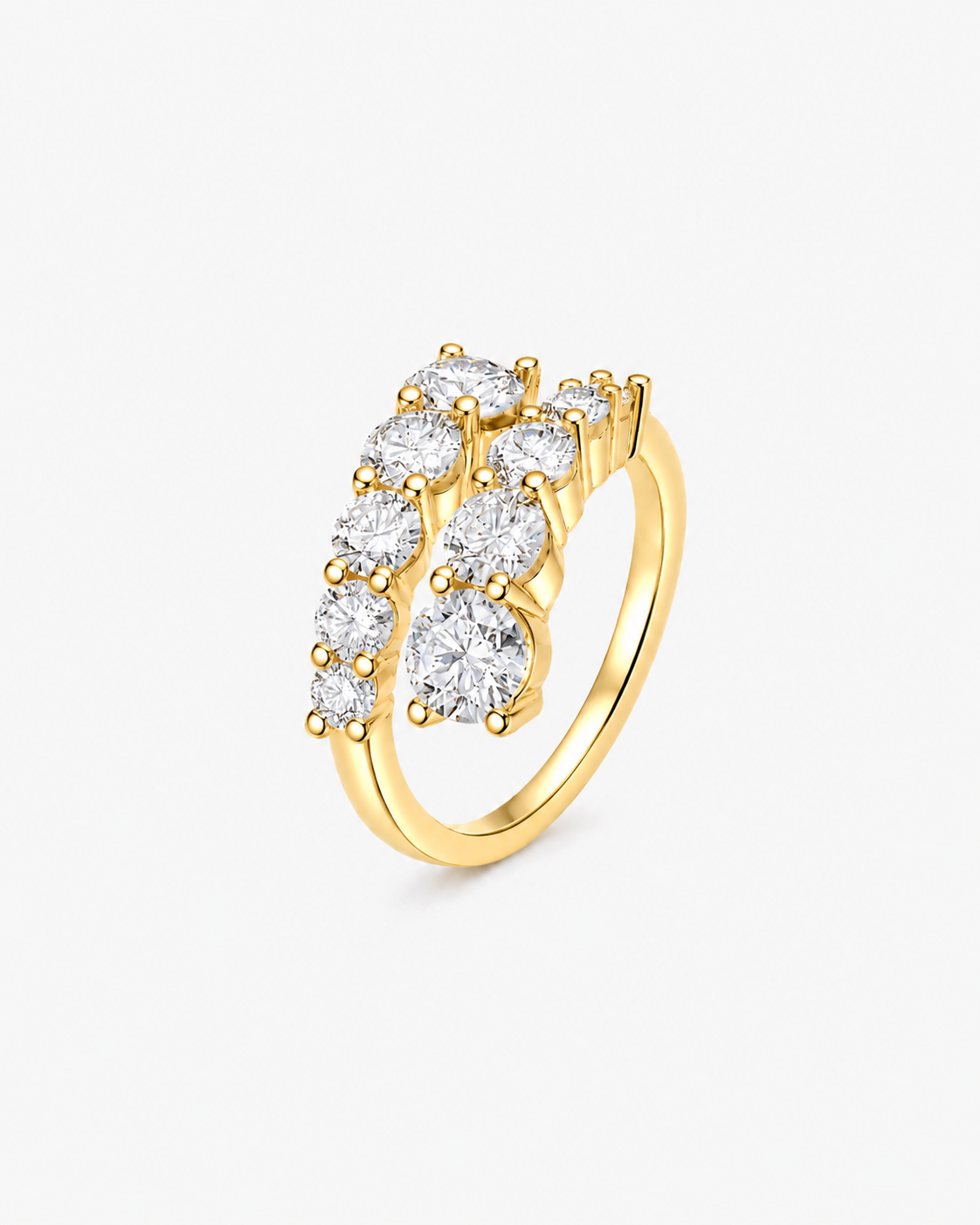 RING DONATELLA MED MOISSANITE DIAMANTER S925 - GULD