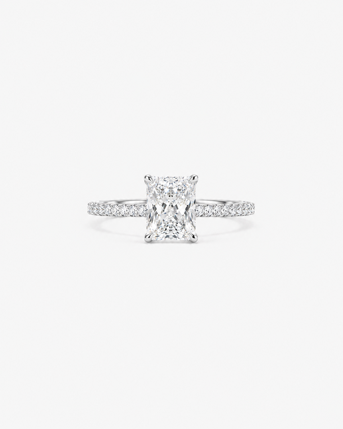 DIAMANT RING RADIANT MOISSANITE S925 - SILVER