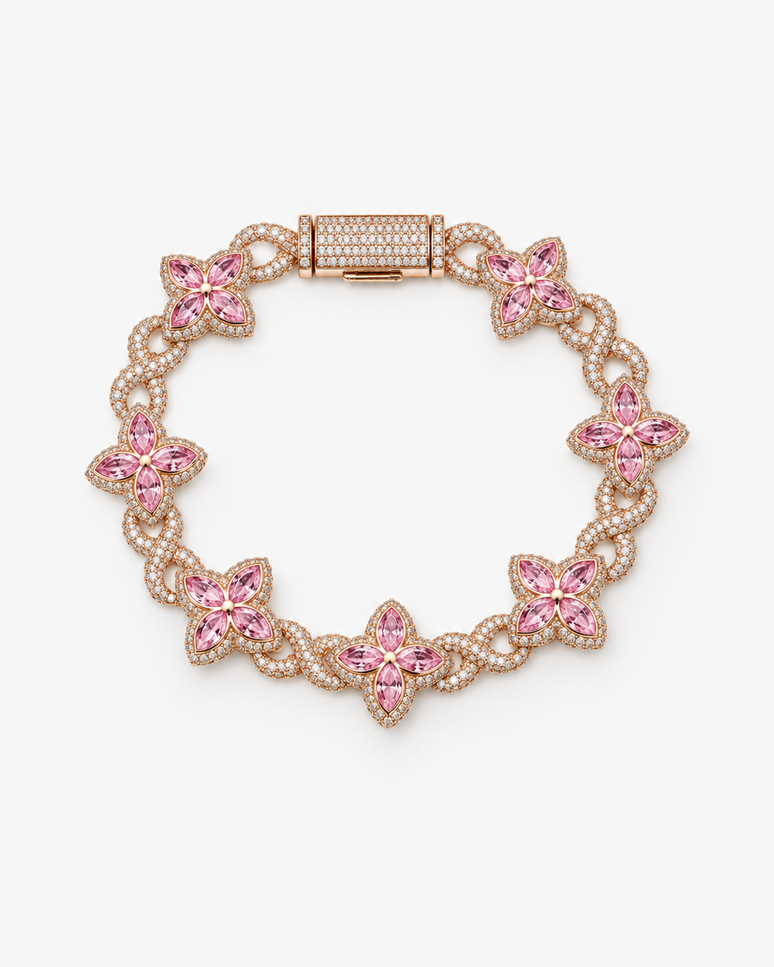 INFINITY FIORI DIAMANT ARMBAND - ROSÉGULD/ROSA
