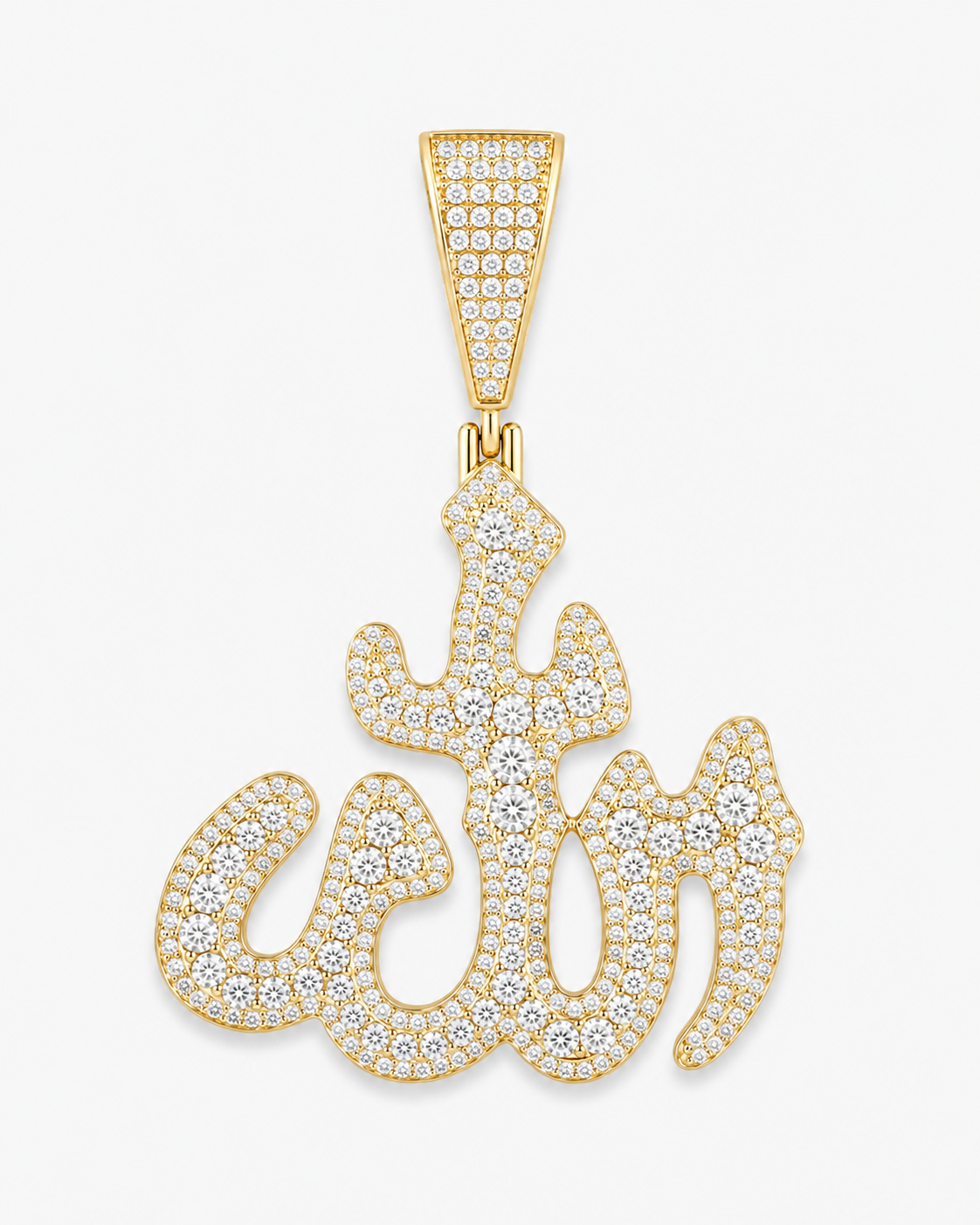 HÄNGSMYCKE DIAMANT ALLAH MOISSANITE S925 - GULD