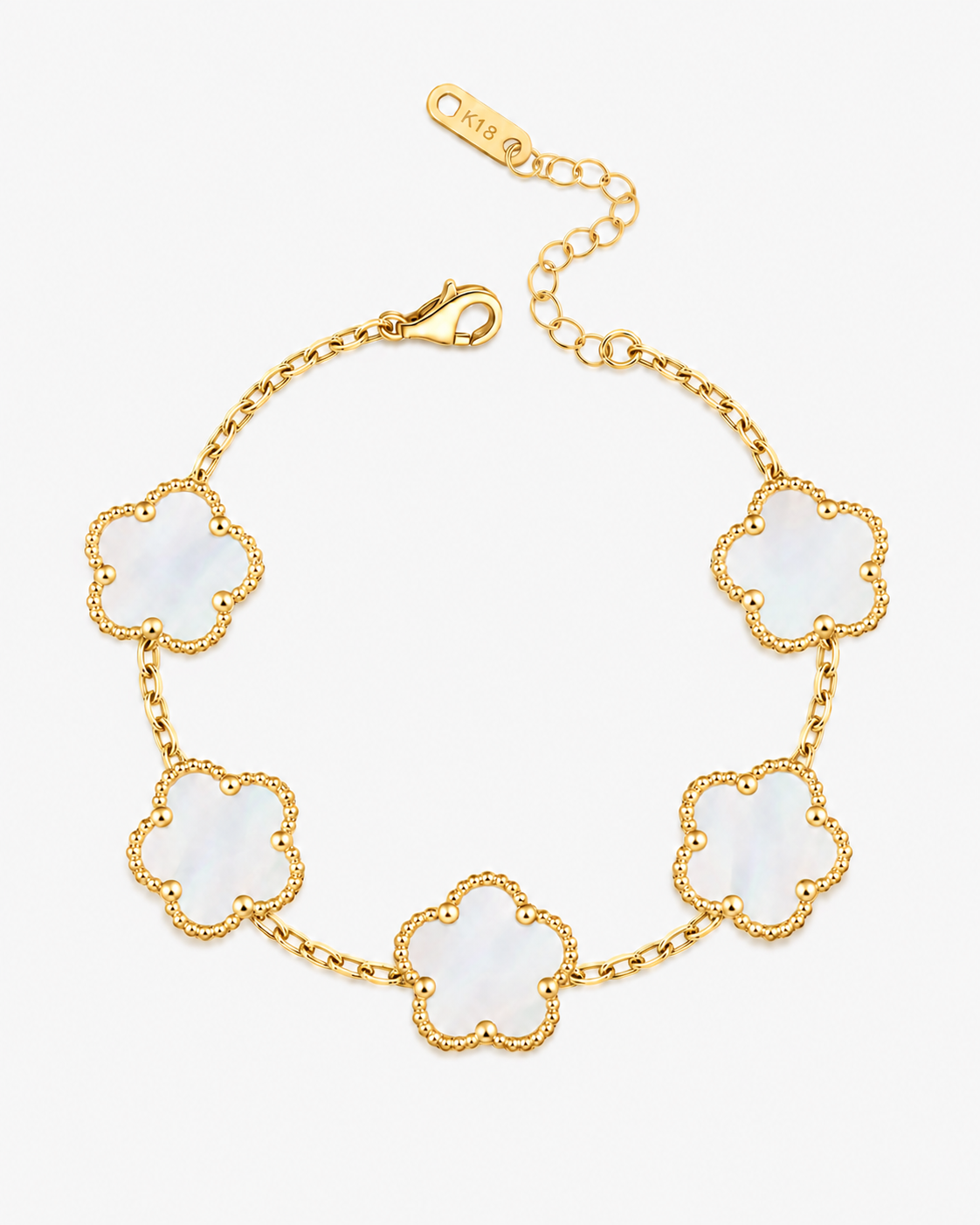 FIORI ARMBAND - GULD/VIT